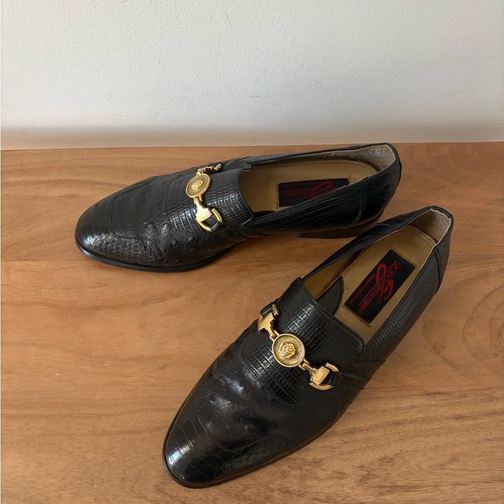 Giorgio Brutini Private Collection Genuine Snake Skin Loafers 9M